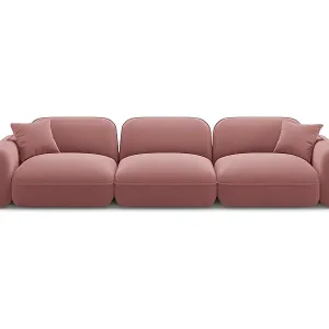 Top-Seller CXL by Christian Lacroix - 4-Sitzer modulares Sofa "Lucien" Sitzer aus Samt lachs - 320x90x70cm