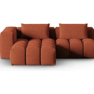 CXL by Christian Lacroix - 3-Sitzer modulares Ecksofa links "Lorella" Sitzer aus strukturiertem Stoff koralle - 205x145x70cm Kostenfreie Lieferung
