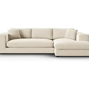 Preiswert CXL by Christian Lacroix - 5-Sitzer Ecksofa rechts "Tendance" Sitzer aus Samt beige - 282x174x72cm