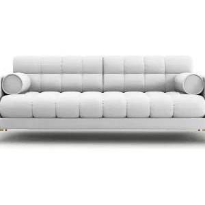 Preiswert Cosmopolitan Design - 3-Sitzer Sofa "Bali" aus strukturiertem Stoff hellgrau - 177x92x75cm