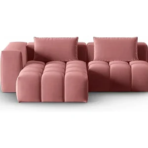 Jetzt Bestellen CXL by Christian Lacroix - 3-Sitzer modulares Ecksofa links "Lorella" Sitzer aus Samt lachs - 205x145x70cm