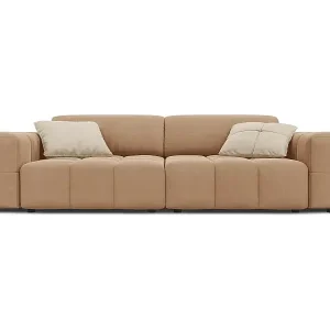 CXL by Christian Lacroix - 3-Sitzer Sofa "Luc" Sitzer aus Samt dunkelbeige - 204x102x70cm Günstig