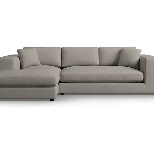 CXL by Christian Lacroix - 5-Sitzer Ecksofa links "Tendance" Sitzer aus strukturiertem Stoff grau - 282x174x72cm Angebot