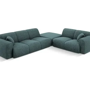 Beliebt Cosmopolitan Design - 4-Sitzer Ecksofa rechts "Nolio" aus Chenille-Stoff petrol - 315x250x72cm