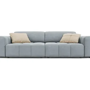 Must-Have CXL by Christian Lacroix - 3-Sitzer Sofa "Luc" Sitzer aus Samt hellblau - 204x102x70cm