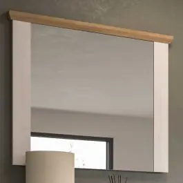 Spiegel Verona Xonox in Sibiu Lärche Imitation - 82x70x4 cm - Weiß/Natur Begrenztes Angebot
