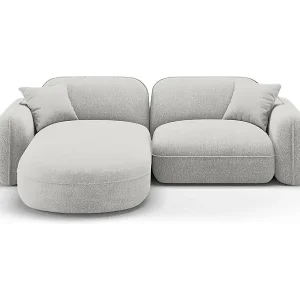 Jetzt Bestellen CXL by Christian Lacroix - 3-Sitzer modulares Ecksofa links "Lucien" Sitzer aus Samt hellgrau - 230x165x70cm