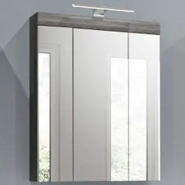 Online Kaufen Spiegelschrank Scout Xonox - mit Beleuchtung - 60x79x18 cm - Smoke Silver/Weiß