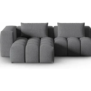 CXL by Christian Lacroix - 3-Sitzer modulares Ecksofa links "Lorella" Sitzer aus strukturiertem Stoff grau - 205x145x70cm Must-Have