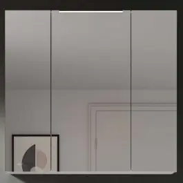 Spiegelschrank Vira Xonox - Weiß Melamin - 82x77x18 cm Preisreduziert