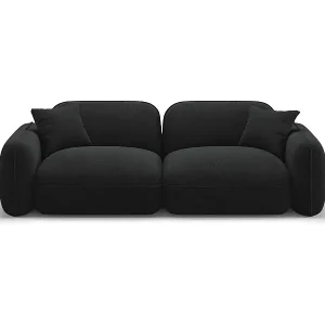 Ausverkauf CXL by Christian Lacroix - 3-Sitzer modulares Sofa "Lucien" Sitzer aus Samt anthrazit - 230x90x70cm