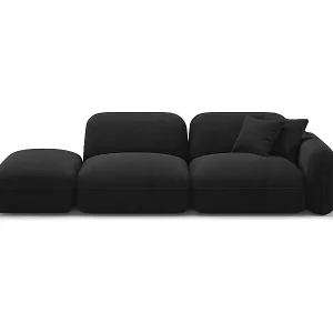 CXL by Christian Lacroix - 3-Sitzer modulares Sofa links "Lucien" Sitzer aus Samt anthrazit - 295x90x70cm Sichere Zahlung