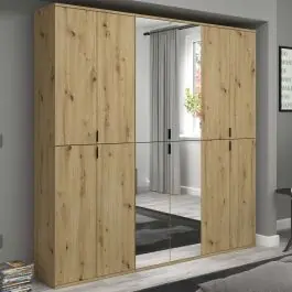 Top-Angebot Kleiderschrank Projekt X Emob - Artisan Eiche - 183x193x34 cm - Spiegeltür