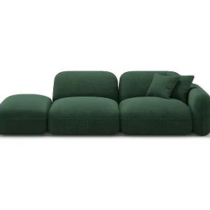 Letzte Chance CXL by Christian Lacroix - 3-Sitzer modulares Sofa links "Lucien" Sitzer aus Samt grün - 295x90x70cm