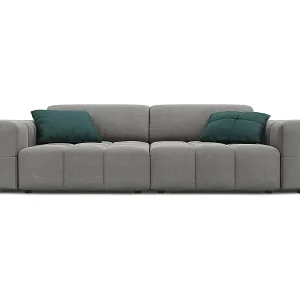 CXL by Christian Lacroix - 3-Sitzer Sofa "Luc" Sitzer aus Samt hellgrau - 204x102x70cm Saisonangebot