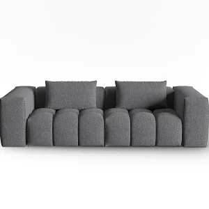Kostenloser Versand CXL by Christian Lacroix - 3-Sitzer modulares Sofa "Lorella" Sitzer aus strukturiertem Stoff grau - 230x85x70cm
