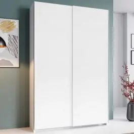 Direktkauf Kleiderschrank Belfast - 125x38x195cm - 2 Türen - weiß