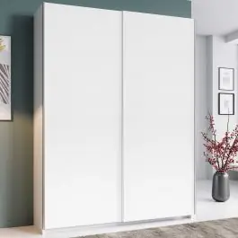 Kleiderschrank Belfast - 150x38x195cm - 2 Türen - weiß Schneller Versand