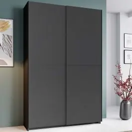 Kleiderschrank Belfast - 125x38x195cm - 2 Türen - anthrazit Neu Im Sortiment