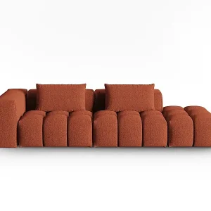 CXL by Christian Lacroix - 3-Sitzer modulares Sofa rechts "Lorella" Sitzer aus strukturiertem Stoff koralle - 265x85x70cm Markenware