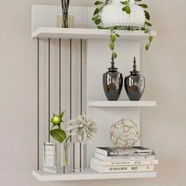 Kınık Wandregal | 100 % MELAMIN | Weiß Neuheit