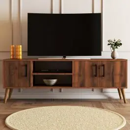 Neu Exxen TV-Ständer | 100 % MELAMIN | Walnuss