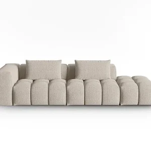 CXL by Christian Lacroix - 3-Sitzer modulares Sofa rechts "Lorella" Sitzer aus strukturiertem Stoff sand - 265x85x70cm Kostenloser Rückversand