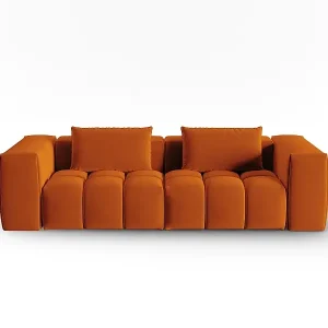 CXL by Christian Lacroix - 3-Sitzer modulares Sofa "Lorella" Sitzer aus Samt terrakotta - 230x85x70cm Preisreduziert