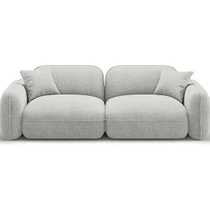 Gratis Versand CXL by Christian Lacroix - 3-Sitzer modulares Sofa "Lucien" Sitzer aus Samt hellgrau - 230x90x70cm