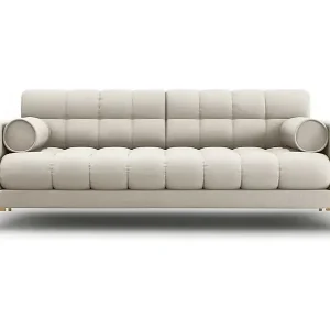 Günstig Cosmopolitan Design - 3-Sitzer Sofa "Bali" aus strukturiertem Stoff beige - 177x92x75cm