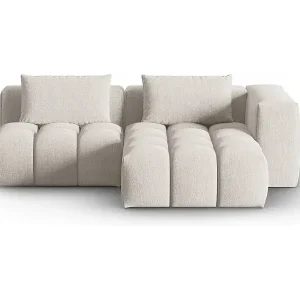 CXL by Christian Lacroix - 3-Sitzer modulares Ecksofa rechts "Lorella" Sitzer aus strukturiertem Stoff beige - 205x145x70cm Direkt Vom Hersteller