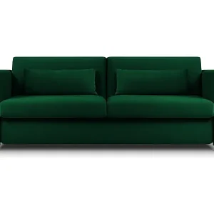CXL by Christian Lacroix - 2-Sitzer ausklappbares Sofa "Yanis" Sitzer aus Samt flaschengrün - 182x102x80cm Top-Angebot