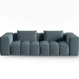 CXL by Christian Lacroix - 3-Sitzer modulares Sofa "Lorella" Sitzer aus Samt pastellblau - 230x85x70cm Preisknaller