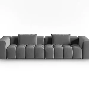 CXL by Christian Lacroix - 5-Sitzer modulares Sofa "Lorella" Sitzer aus Samt Zement - 290x85x70cm Preisreduziert