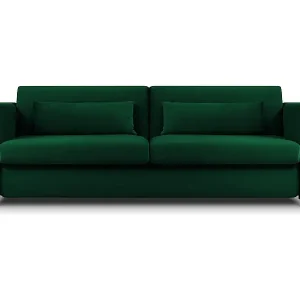 Must-Have CXL by Christian Lacroix - 3-Sitzer ausklappbares Sofa "Yanis" Sitzer aus Samt flaschengrün - 202x102x80cm