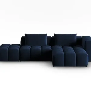 CXL by Christian Lacroix - 4-Sitzer modulares Ecksofa rechts "Lorella" Sitzer aus Samt königsblau - 265x145x70cm Nur Für Kurze Zeit