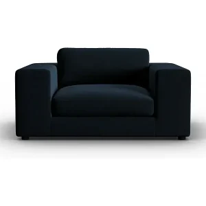 Preisknaller CXL by Christian Lacroix - 1,5-Sitzer Sofa "Tendance" Sitzer aus Samt dunkelblau - 156x122x72cm