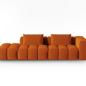 Bestseller CXL by Christian Lacroix - 3-Sitzer modulares Sofa links "Lorella" Sitzer aus Samt terrakotta - 265x85x70cm
