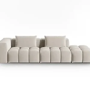 Heißes Angebot CXL by Christian Lacroix - 3-Sitzer modulares Sofa rechts "Lorella" Sitzer aus Samt Ecru - 265x85x70cm
