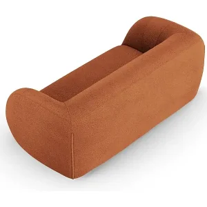 Cosmopolitan Design - 2-Sitzer Sofa "Essen" aus Boucle braun - 210x95x86cm Finale Aktion