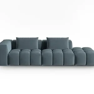 Top-Preis CXL by Christian Lacroix - 3-Sitzer modulares Sofa rechts "Lorella" Sitzer aus Samt pastellblau - 265x85x70cm