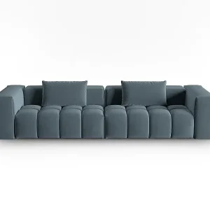Rabatt CXL by Christian Lacroix - 5-Sitzer modulares Sofa "Lorella" Sitzer aus Samt pastellblau - 290x85x70cm
