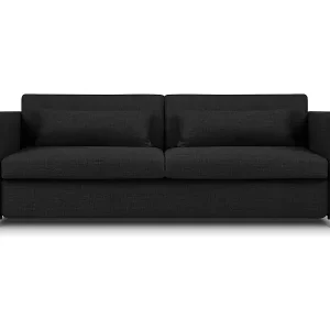 Kostenloser Rückversand CXL by Christian Lacroix - 3-Sitzer ausklappbares Sofa "Yanis" Sitzer aus strukturiertem Stoff dunkelgrau - 202x102x80cm