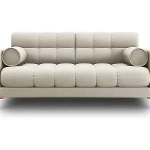 Knallerangebot Cosmopolitan Design - 2-Sitzer Sofa "Bali" aus strukturiertem Stoff beige - 152x92x75cm
