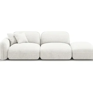 Markenware CXL by Christian Lacroix - 3-Sitzer modulares Sofa rechts "Lucien" Sitzer aus Samt elfenbein - 295x90x70cm