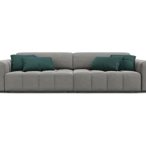 CXL by Christian Lacroix - 4-Sitzer Sofa "Luc" Sitzer aus Samt hellgrau - 244x102x70cm Rabatt