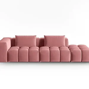 Zertifiziert CXL by Christian Lacroix - 3-Sitzer modulares Sofa rechts "Lorella" Sitzer aus Samt lachs - 265x85x70cm
