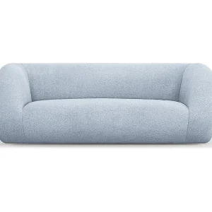 Cosmopolitan Design - 2-Sitzer Sofa "Essen" aus Boucle hellblau - 210x95x86cm Zertifiziert