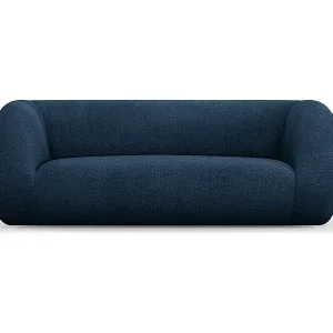 Cosmopolitan Design - 2-Sitzer Sofa "Essen" aus Boucle dunkelblau - 210x95x86cm Zertifiziert