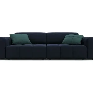 Nur Für Kurze Zeit CXL by Christian Lacroix - 3-Sitzer Sofa "Luc" Sitzer aus Samt dunkelblau - 204x102x70cm